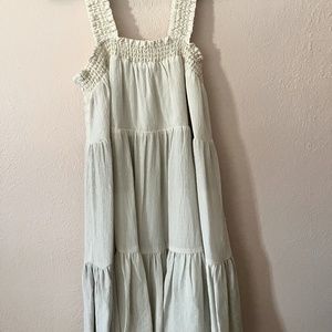 white flowy dress